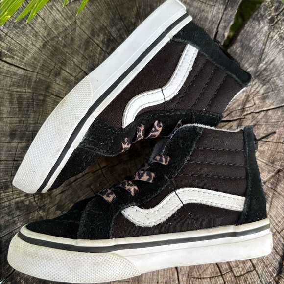 Vans SK8 Hi-Zip Leopard Heart Shoes | Size 6 - Picture 6 of 8
